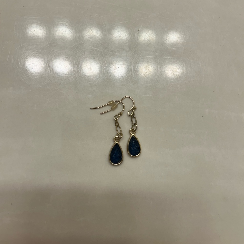 Elegant Blue Teardrop Earrings